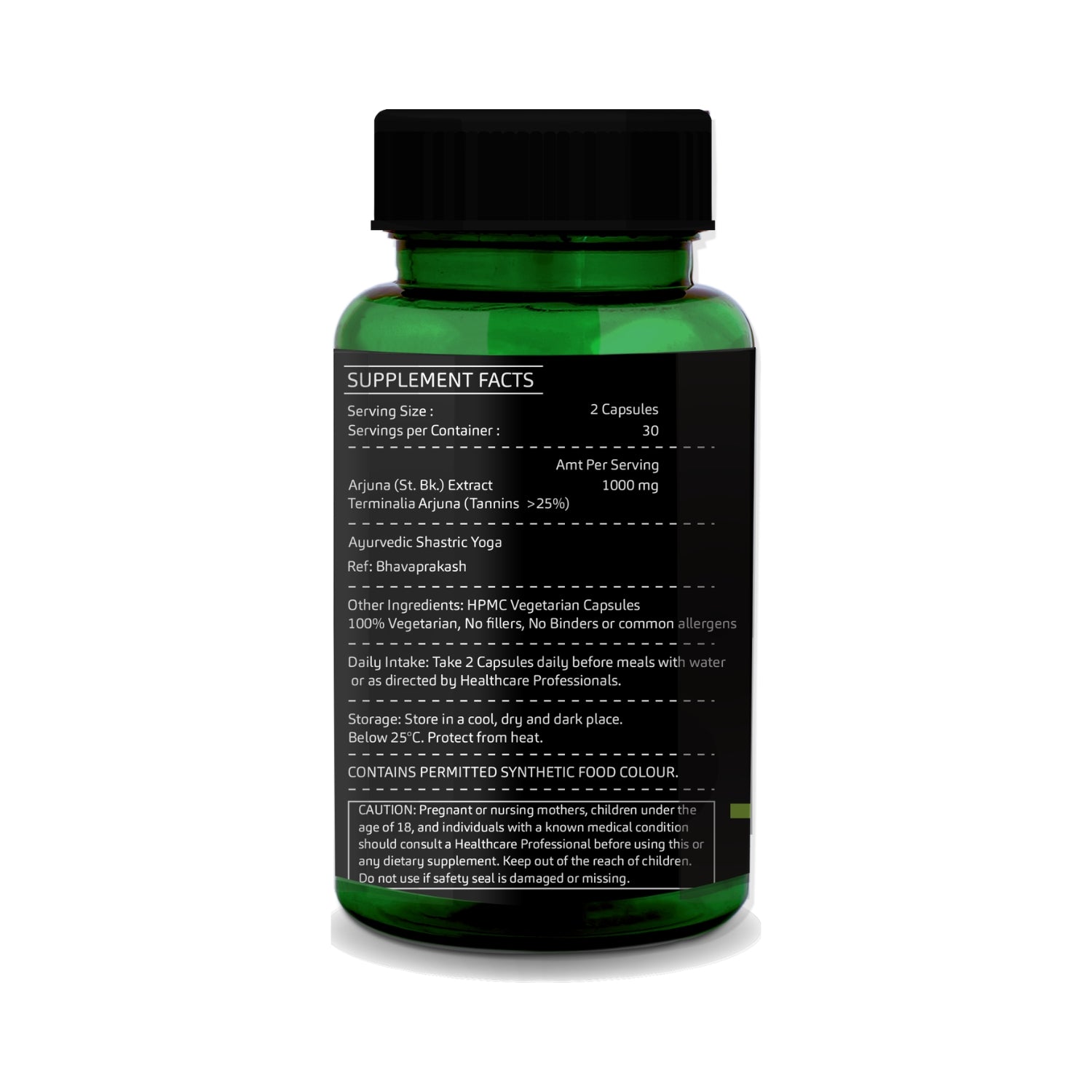 Arjuna Extracts 60 Vegetarian Capsules GreenOpia