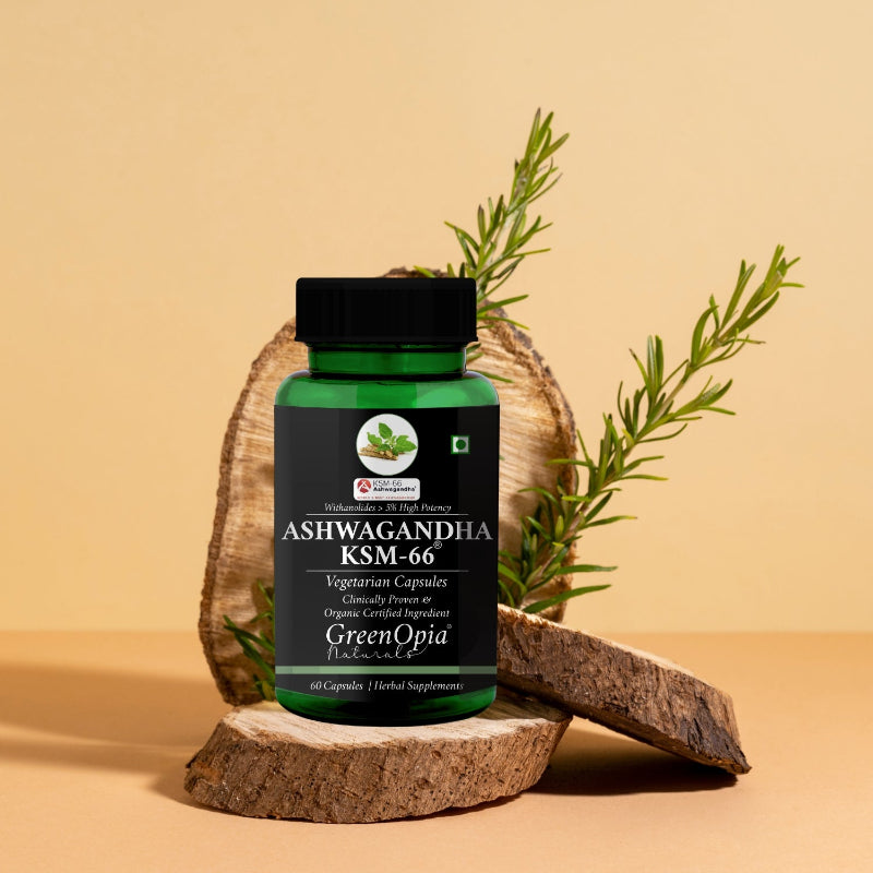 GreenOpia ashwagandha supplement supports calm focus and natural stress relief