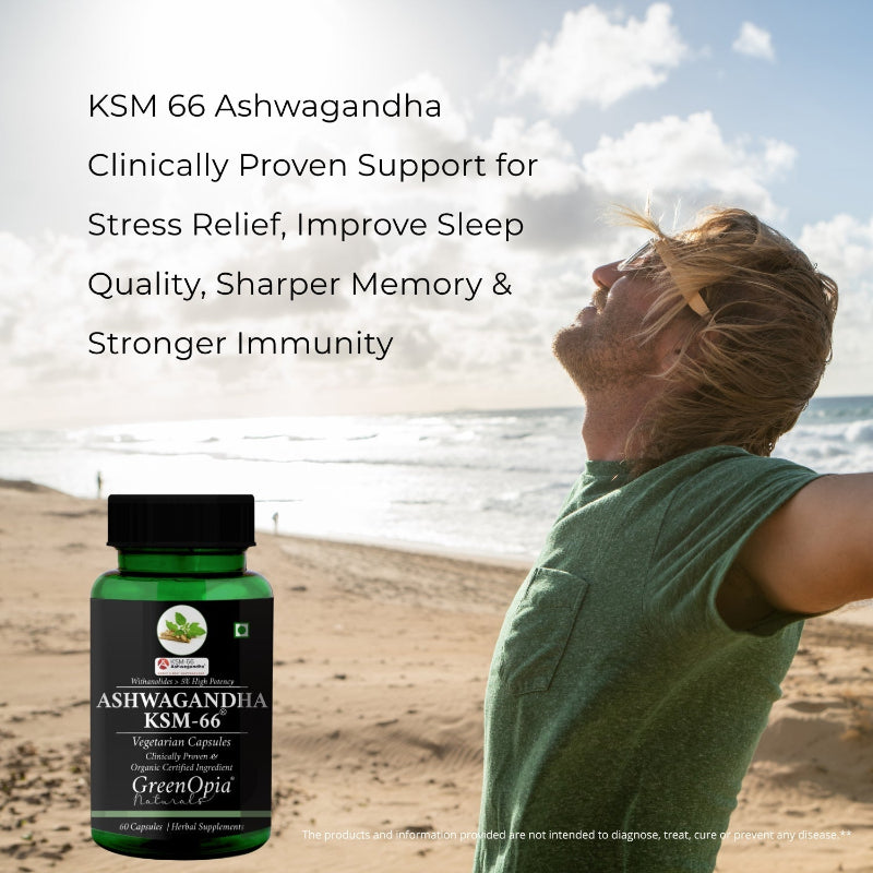 GreenOpia ashwagandha supplement supports calm focus and natural stress relief