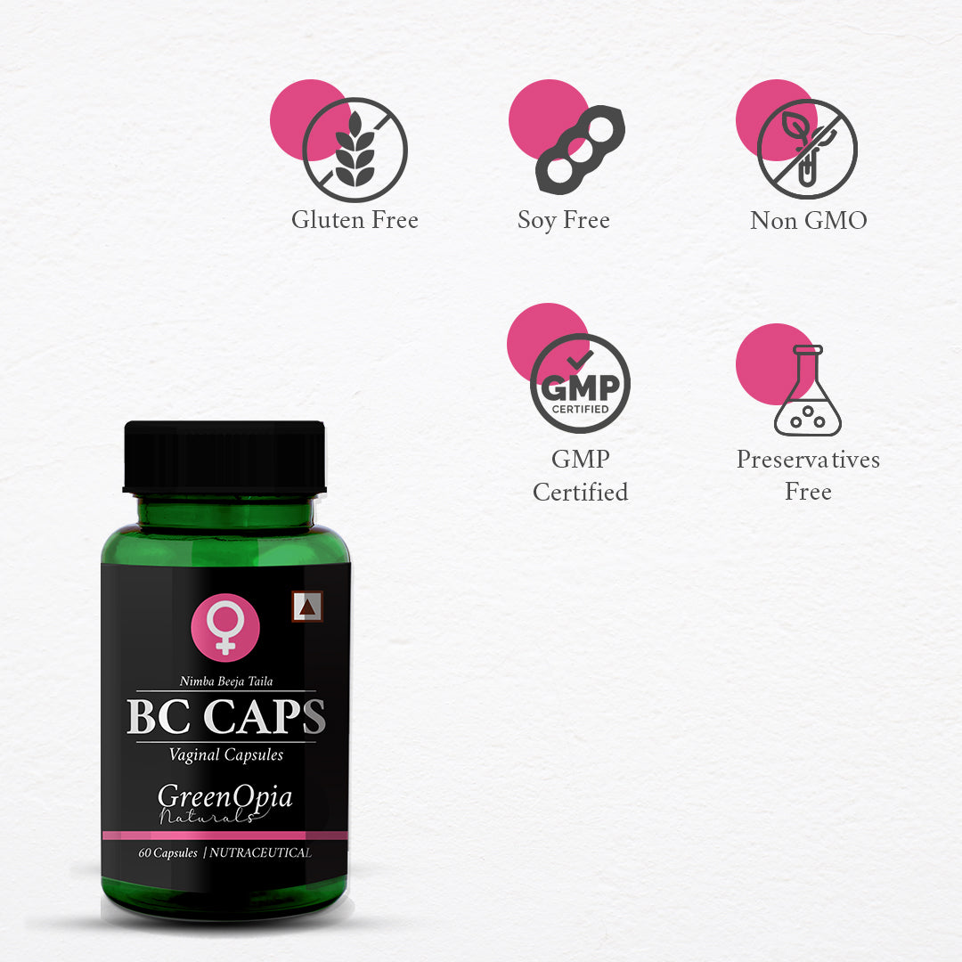 GreenOpia BC Caps Vaginal Disinfectant - Neem Oil 30 Capsules