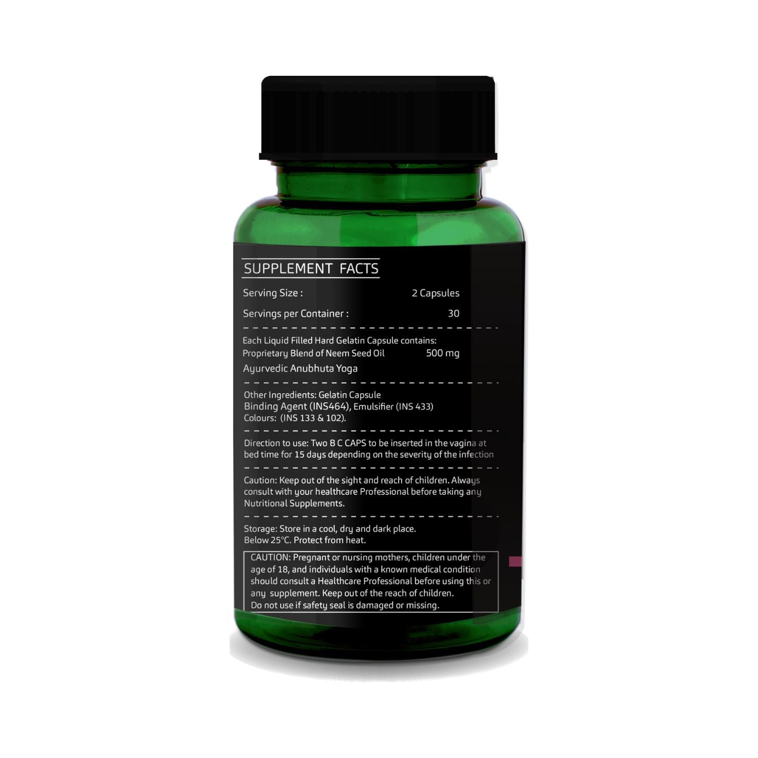 BC Caps Vaginal Disinfectant - Neem Oil 30 Capsules