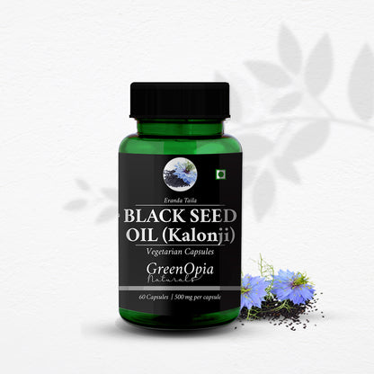 Nigella Sativa (Kalonji) Oil Capsules – Antioxidant Rich Ayurvedic Supplement

