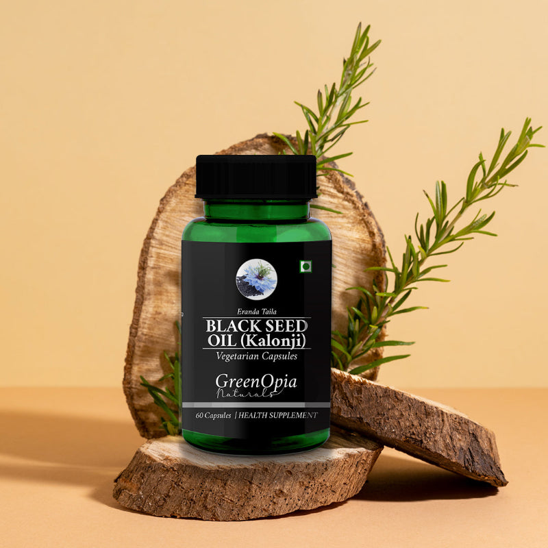 GreenOpia Black Seed Oil 60 vegetarian capsules product packaging