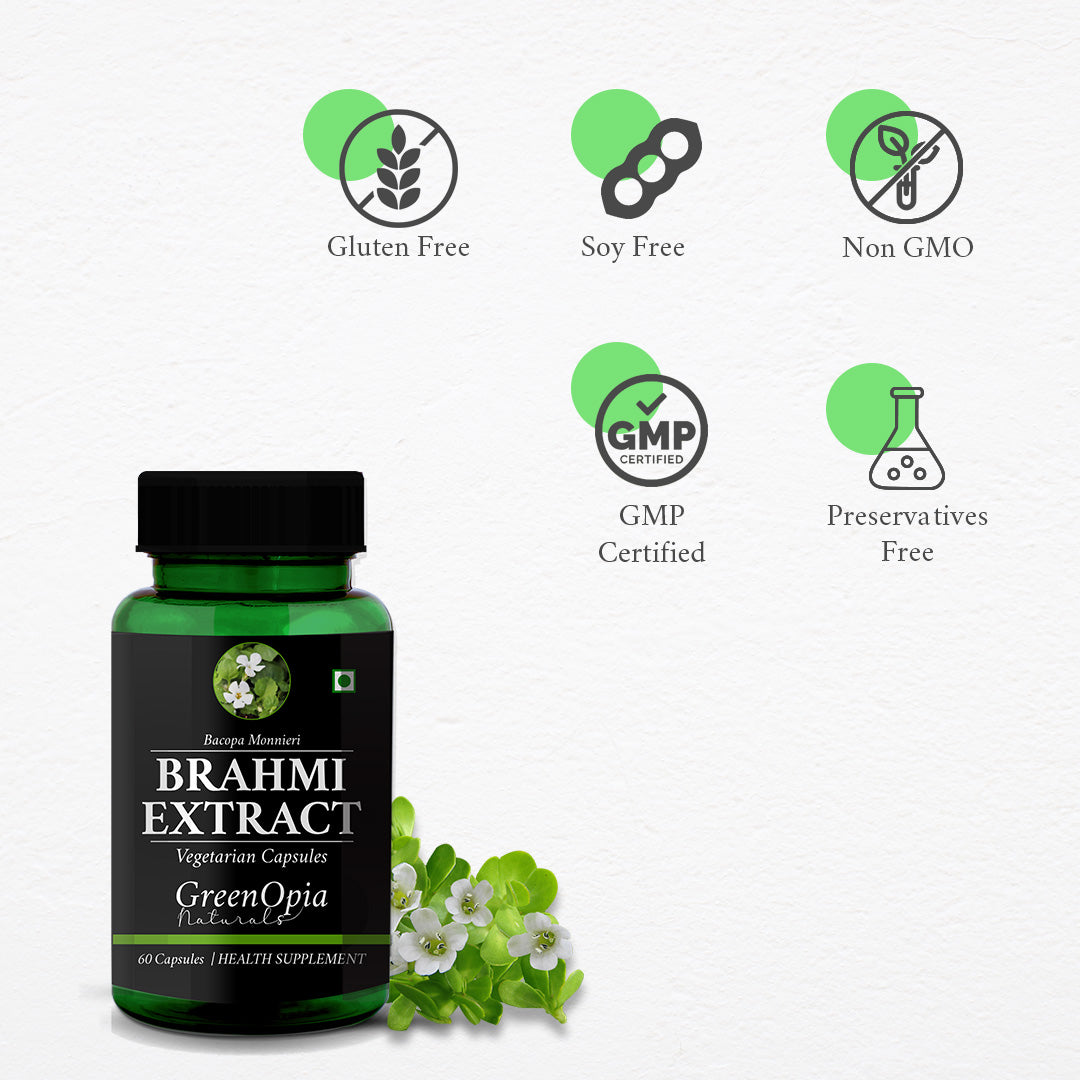 GreenOpia Brahmi Extracts 60 Vegetarian Capsules