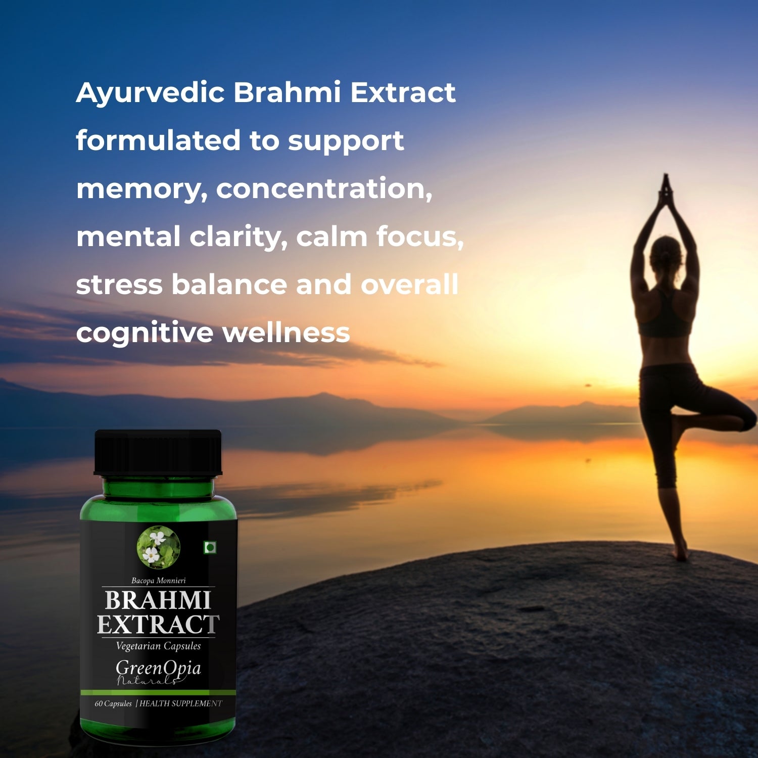 GreenOpia Brahmi Extracts 60 Vegetarian Capsules