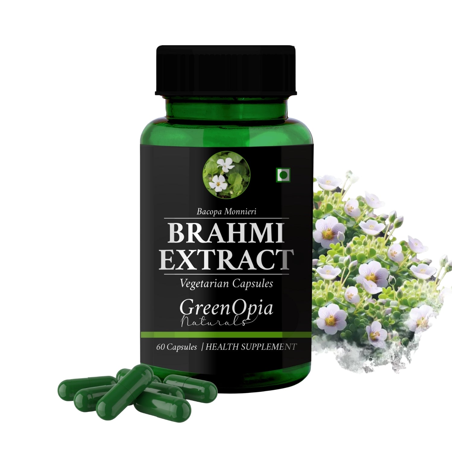 GreenOpia Brahmi Extracts 60 Vegetarian Capsules