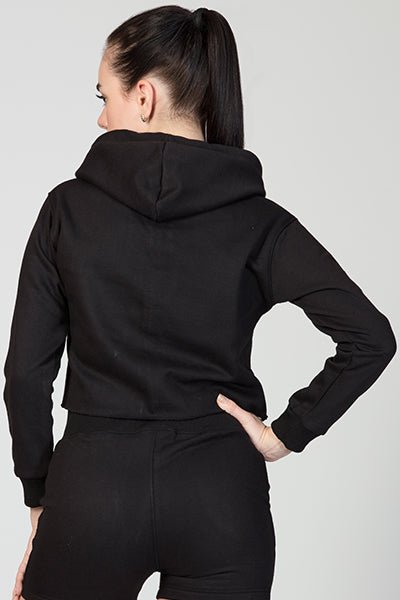 Women’s cropped gym hoodie with hood