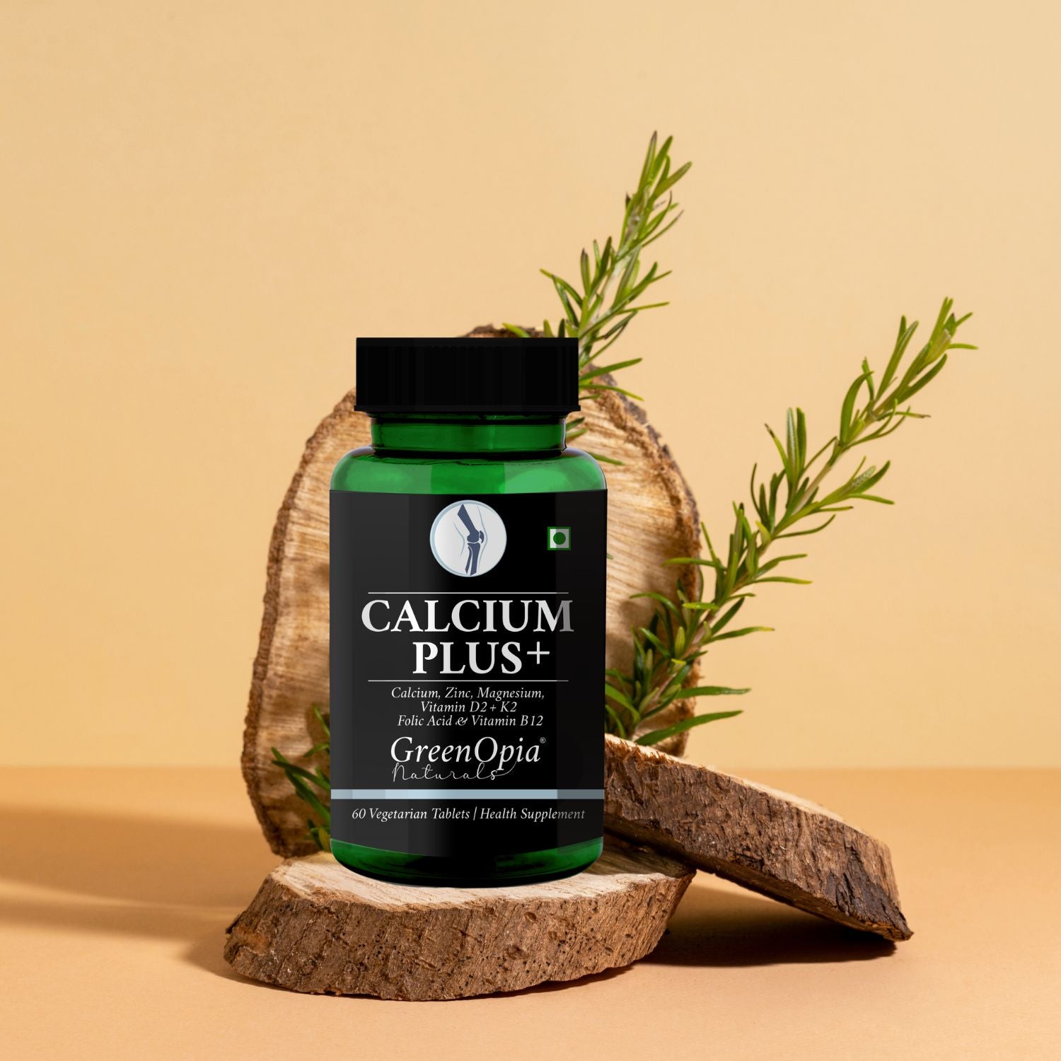 Calcium Plus+ with Magnesium, Zinc, Vitamin D2 and K2