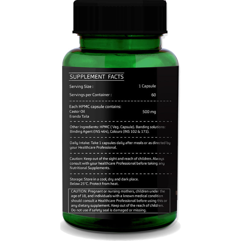 Cold-pressed castor oil derived from premium castor seeds used in GreenOpia capsules