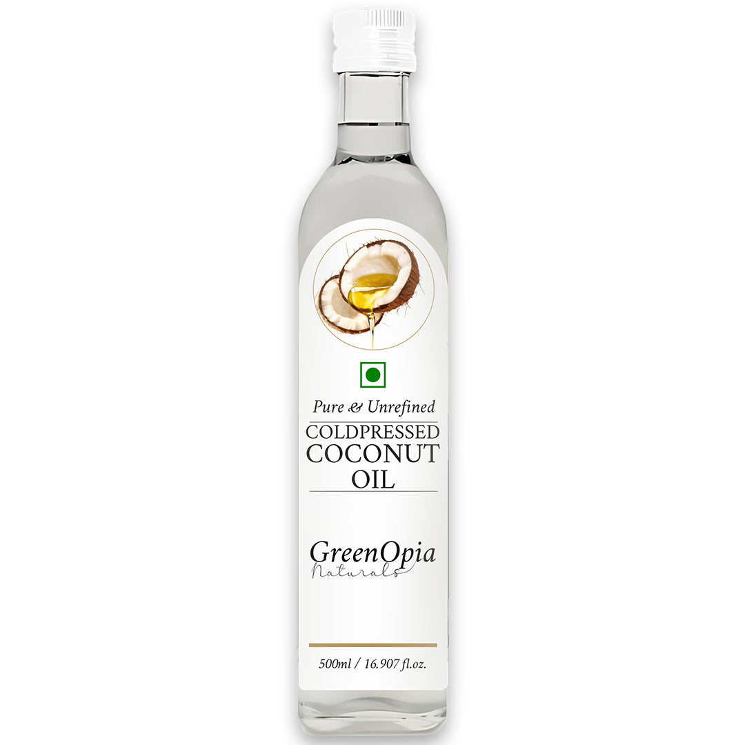 Cold Pressed Coconut Oil – 500ml | 100% Pure Virgin Oil for Cooking, Hair, Skin &amp; Baby Care