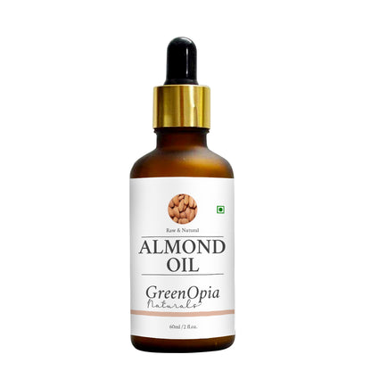 GreenOpia Cold Pressed Almond Oil Bottle – 100% Pure and Natural for Skin and Hair Care