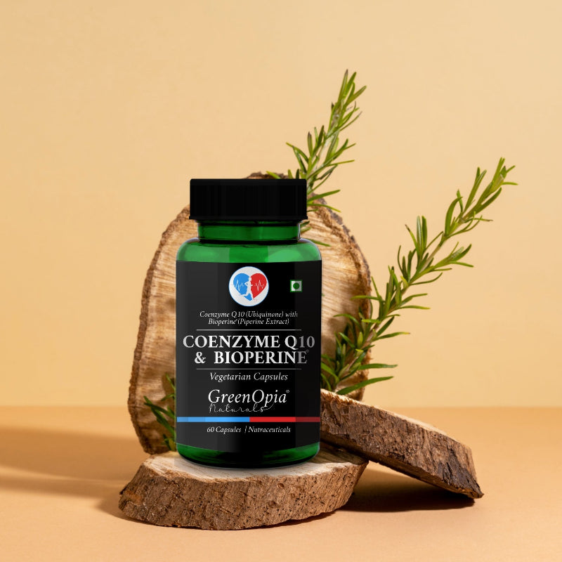 Vegetarian CoQ10 capsules with BioPerine for daily wellness support