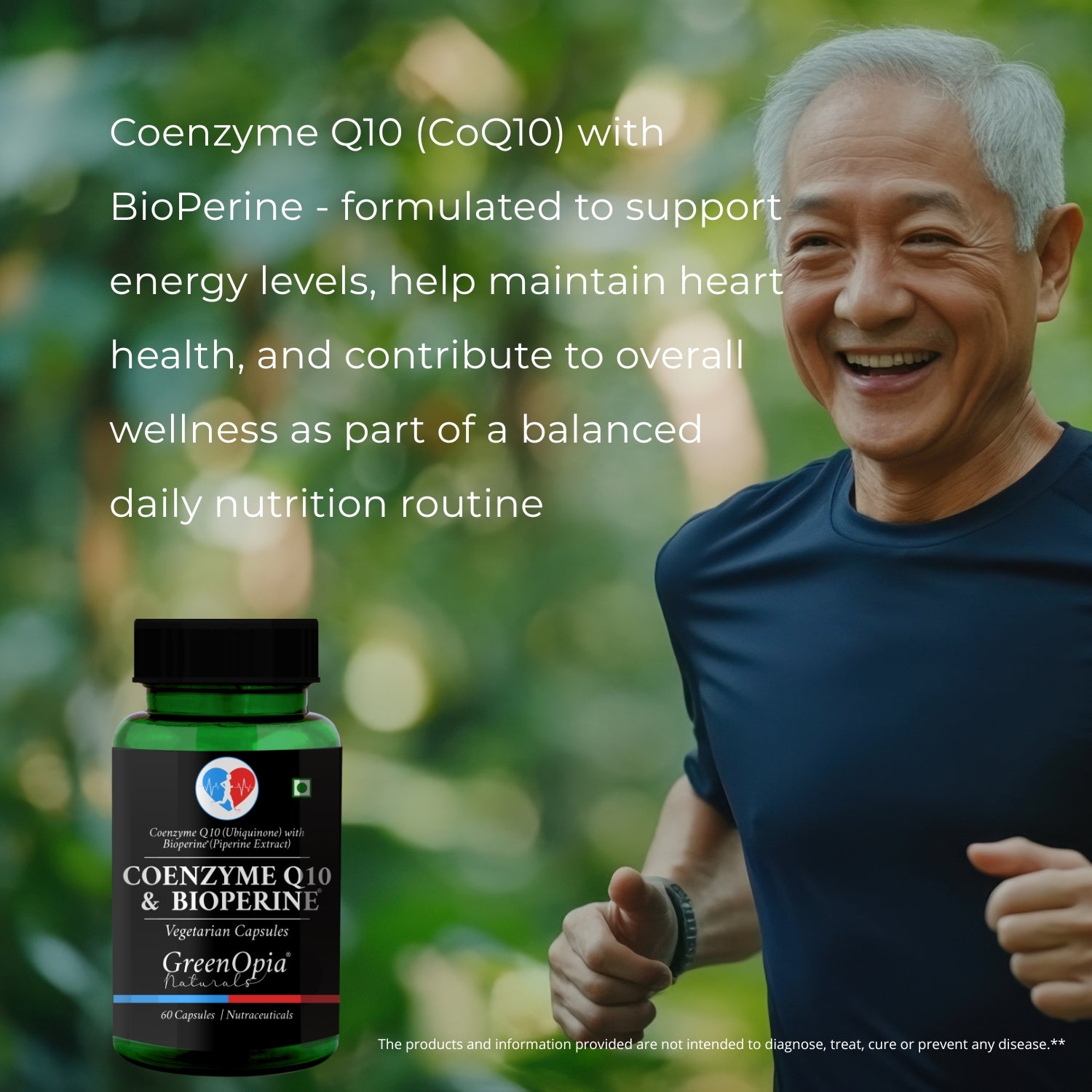 Coenzyme Q10 + Bioperine Vegetarian Capsules