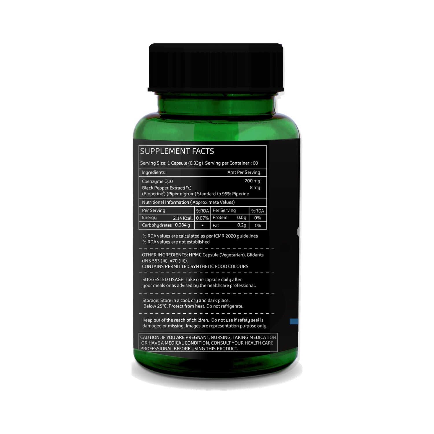 Coenzyme Q10 + Bioperine Vegetarian Capsules