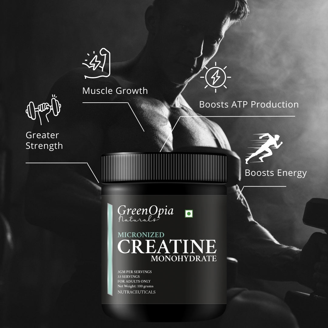 Benefits of GreenOpia Micronized Creatine Monohydrate 100g 