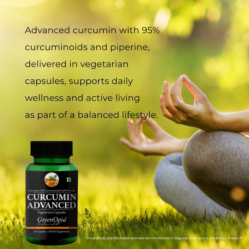 GreenOpia Curcumin C3 Complex retail packaging and supplement bottle