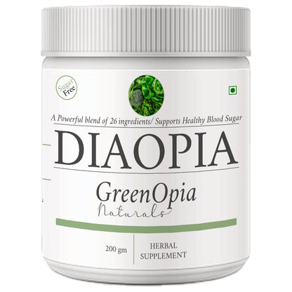 DiaOpia Herbal Supplement – 200g Powder | Ayurvedic Support for Type 1 &amp; 2 Diabetes | Blood Sugar &amp; Metabolism Balance