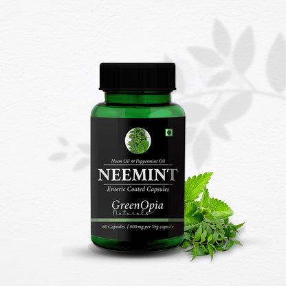 Neem and Peppermint Oil Capsules – Enteric-Coated Formula for Digestive Comfort