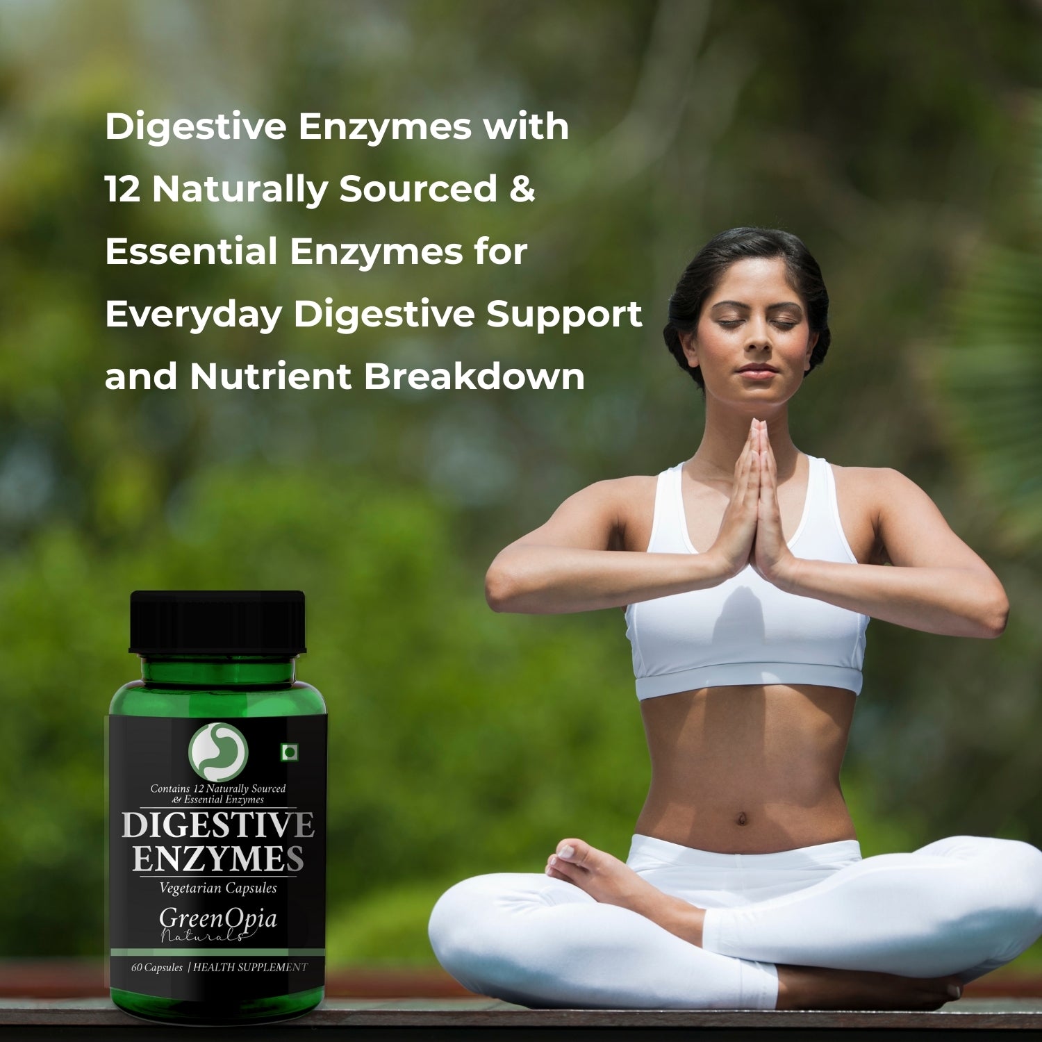 GreenOpia Digestive Enzymes 60 Vegetarian Capsules