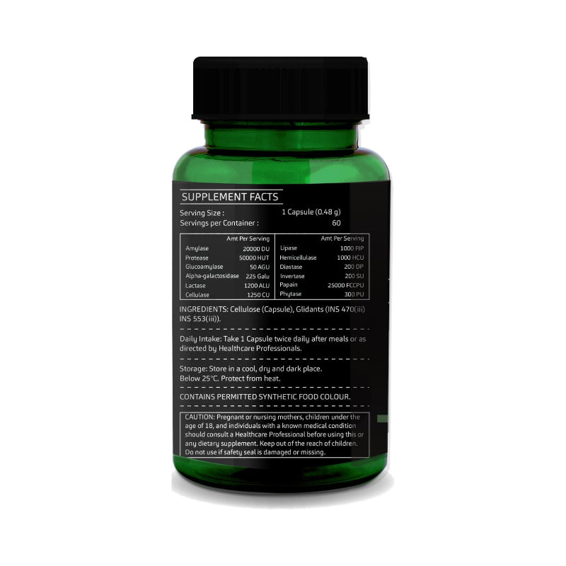 Multi-enzyme formula with enzymes for carbohydrate, protein and fat digestion