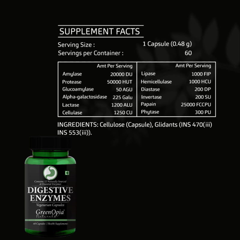 Healthy digestive system supported by plant-based digestive enzymes