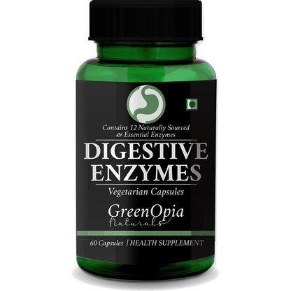Digestive Enzymes Capsules – Natural Relief for Bloating, Gas &amp; Indigestion | 60 Veg Capsules
