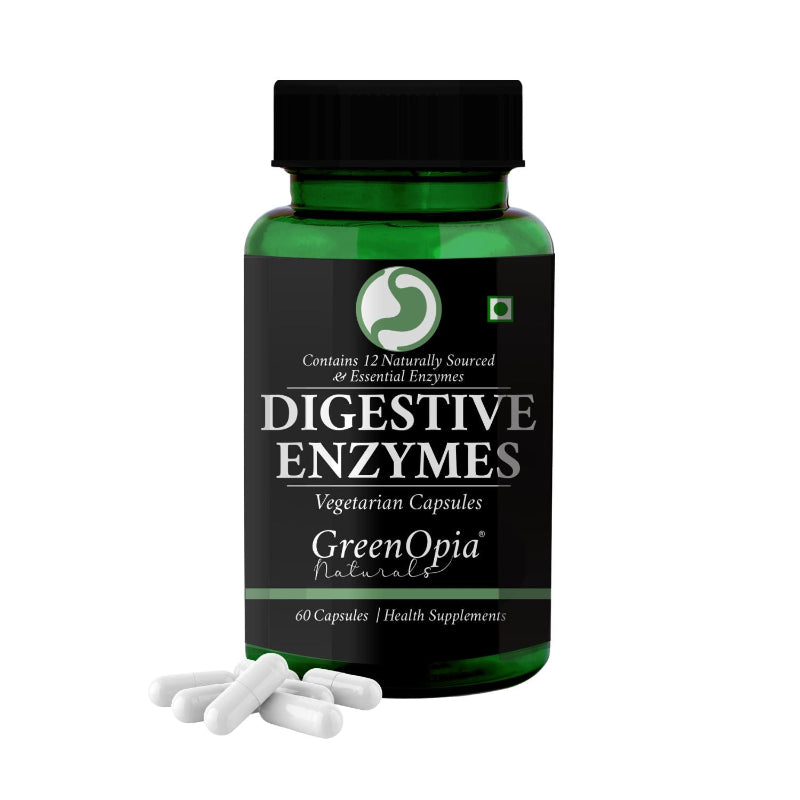 GreenOpia Digestive Enzymes Capsules 60 vegetarian capsules for digestion and bloating relief