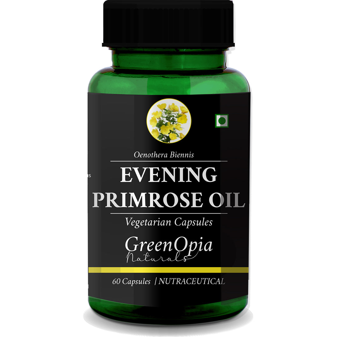 GreenOpia Evening Primrose Oil Capsules for Hormonal Balance and Skin Health – 100%