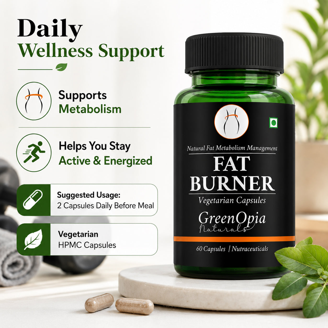 GreenOpia Fat Burner Vegetarian Capsules