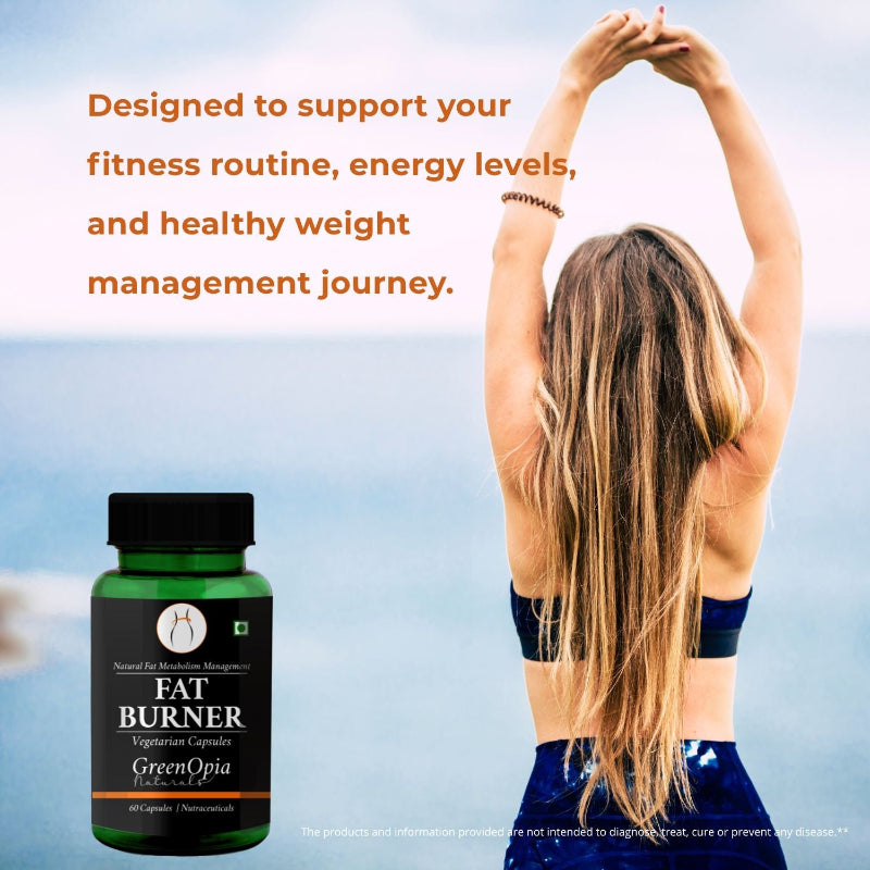 GreenOpia Fat Burner supplement featuring L-Carnitine, Green Tea Extract and Green Coffee Bean Extract