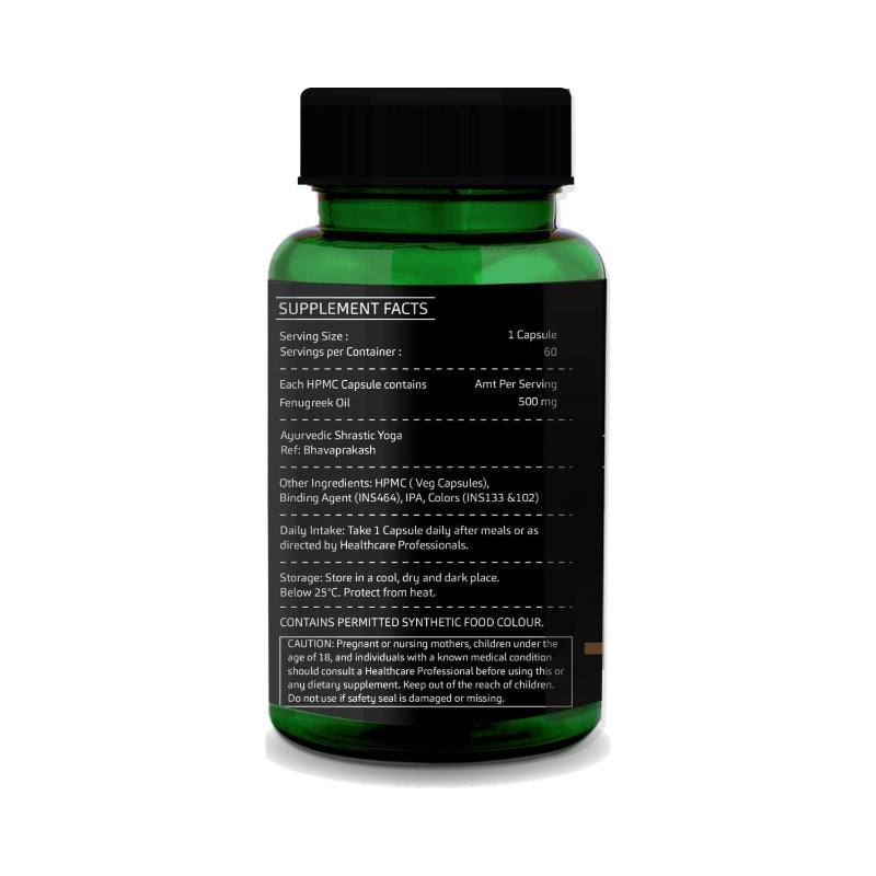 Fenugreek oil capsules for women's wellness and hormonal balance support