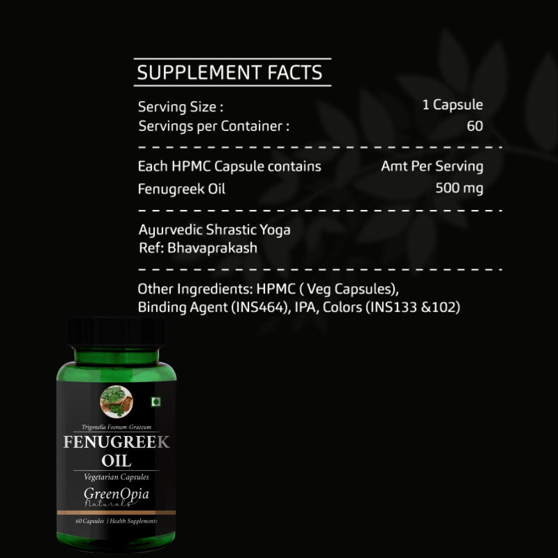 Fenugreek oil capsules for women's wellness and hormonal balance support