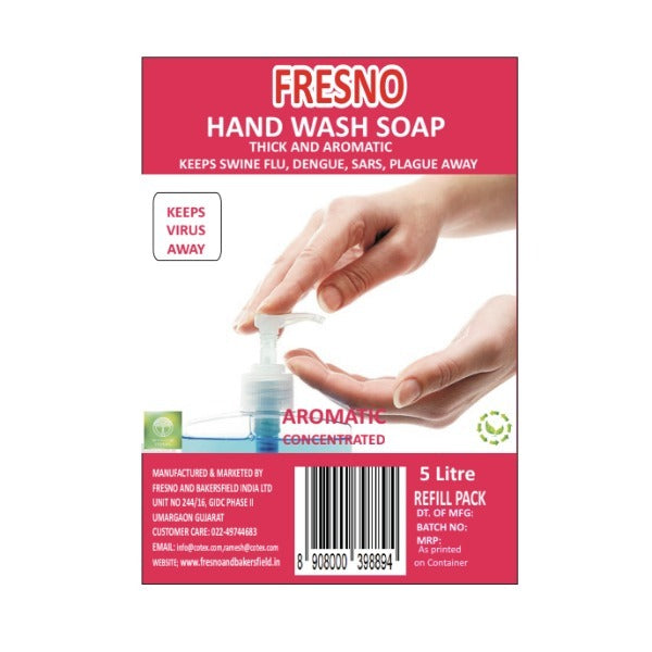 Fresno Hand Liquid Soap | Soft - Anti Bacterial - Hypoallergenic | 5000 ML