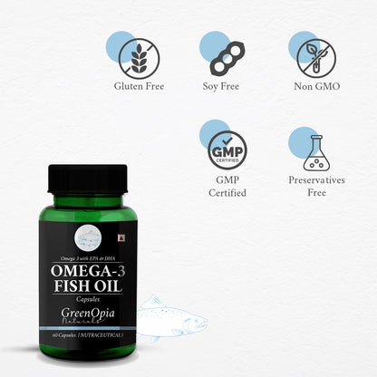 Omega-3 Fish Oil – 60 Capsules | EPA &amp; DHA for Heart, Brain &amp; Joint Support