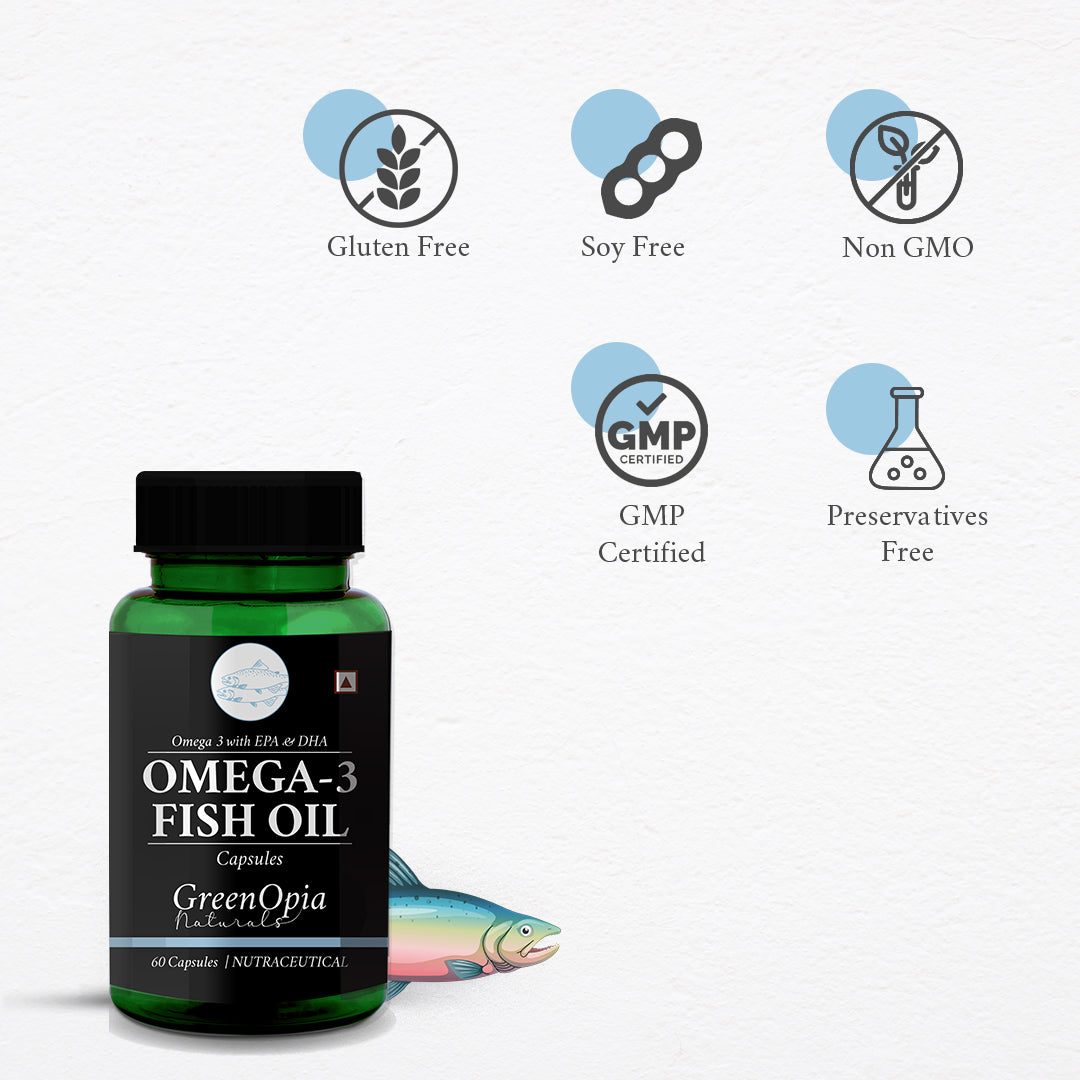 GreenOpia Omega-3 Fish Oil 60 Liquid Filled Capsules