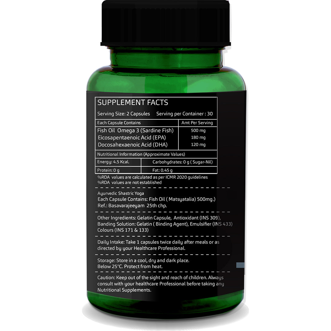 GreenOpia Omega-3 Fish Oil 60 Liquid Filled Capsules