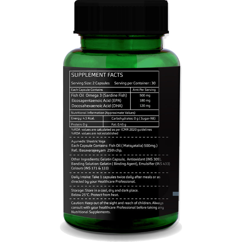 Omega-3 fish oil capsules supporting joint flexibility and mobility