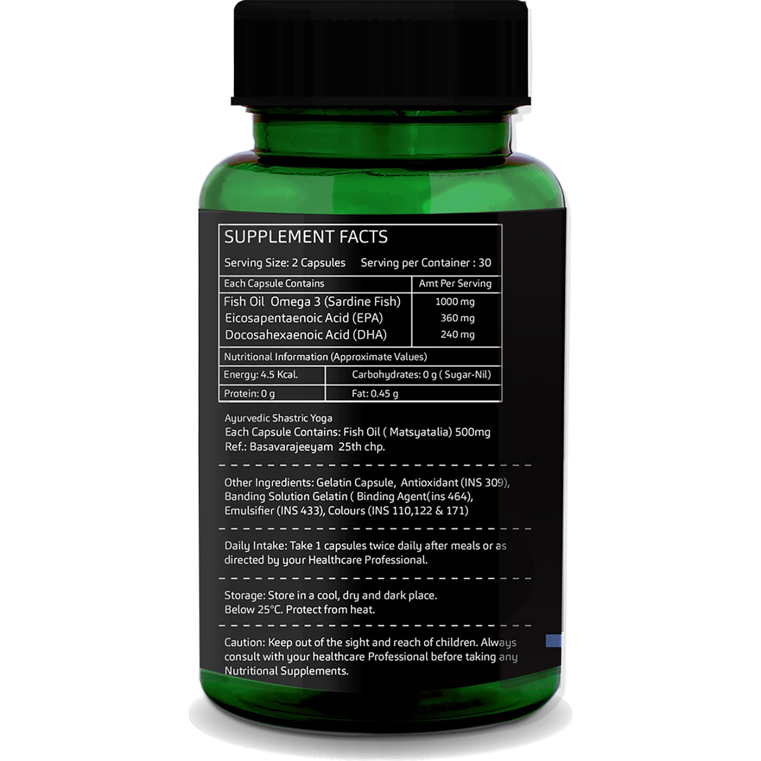 GreenOpia Double Strength Fish Oil 60 Liquid Filled Capsules