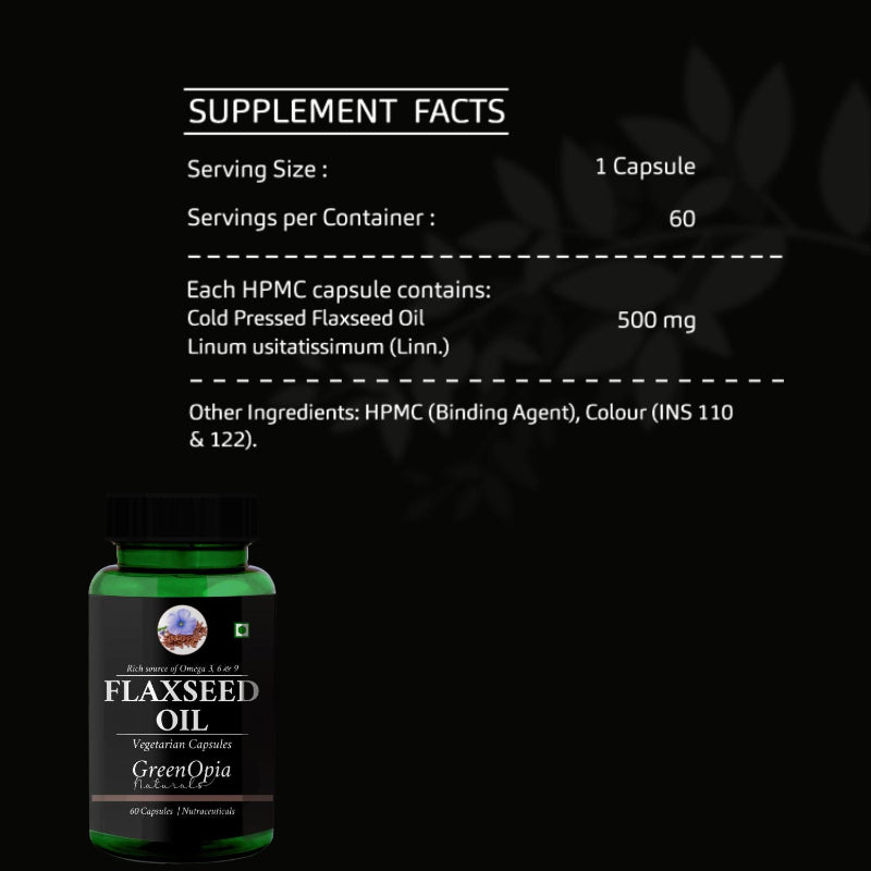 Plant-based flaxseed oil capsules supporting cardiovascular wellness