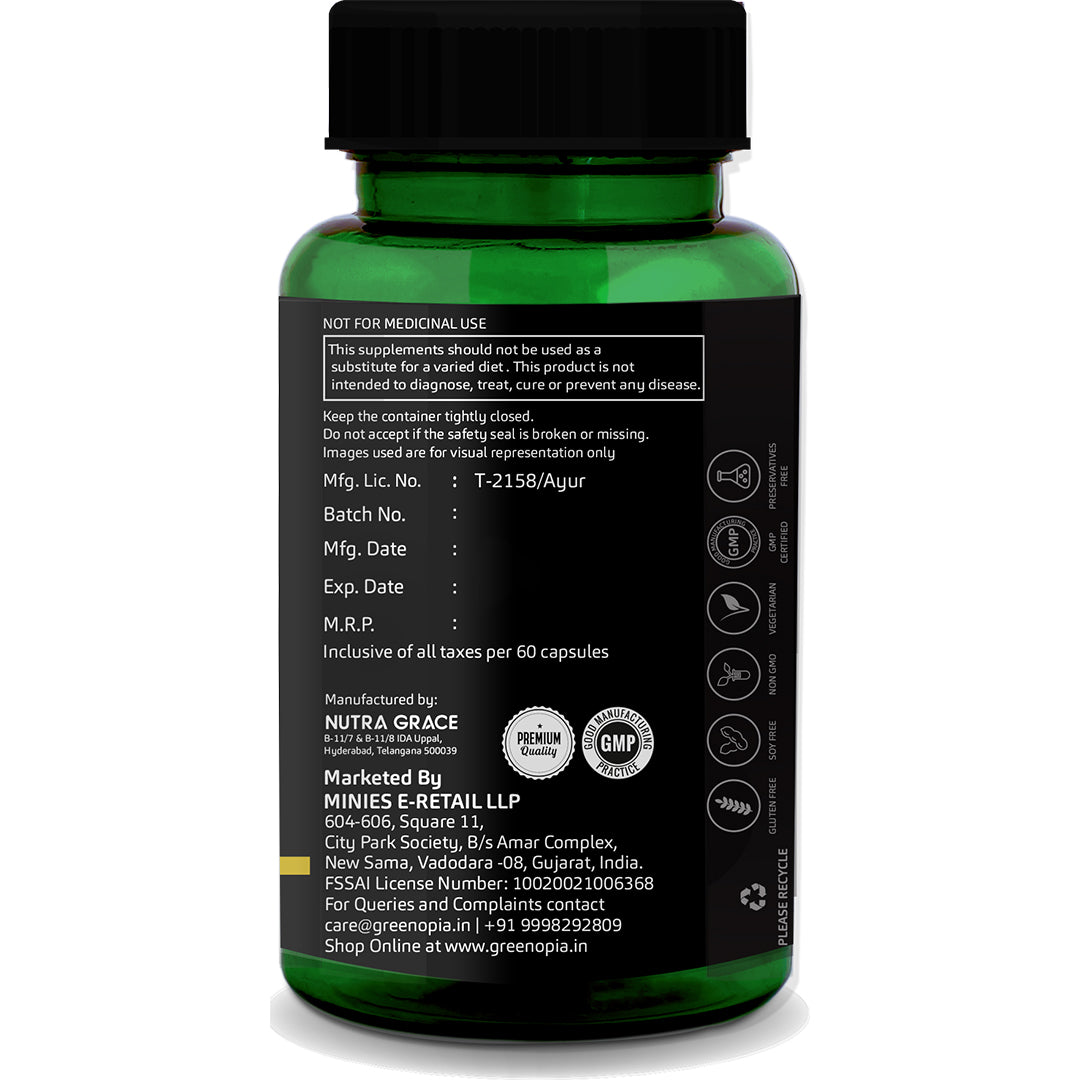 GreenOpia Garlic Oil 60 Liquid Filled Vegetarian Capsules
