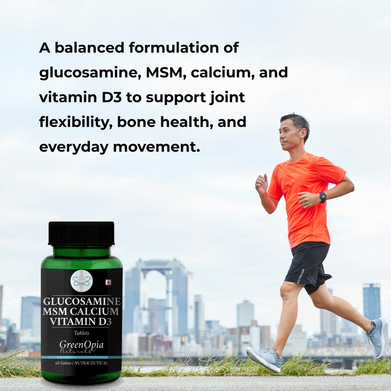 Glucosamine MSM Calcium Vitamin D3 60 Tablets