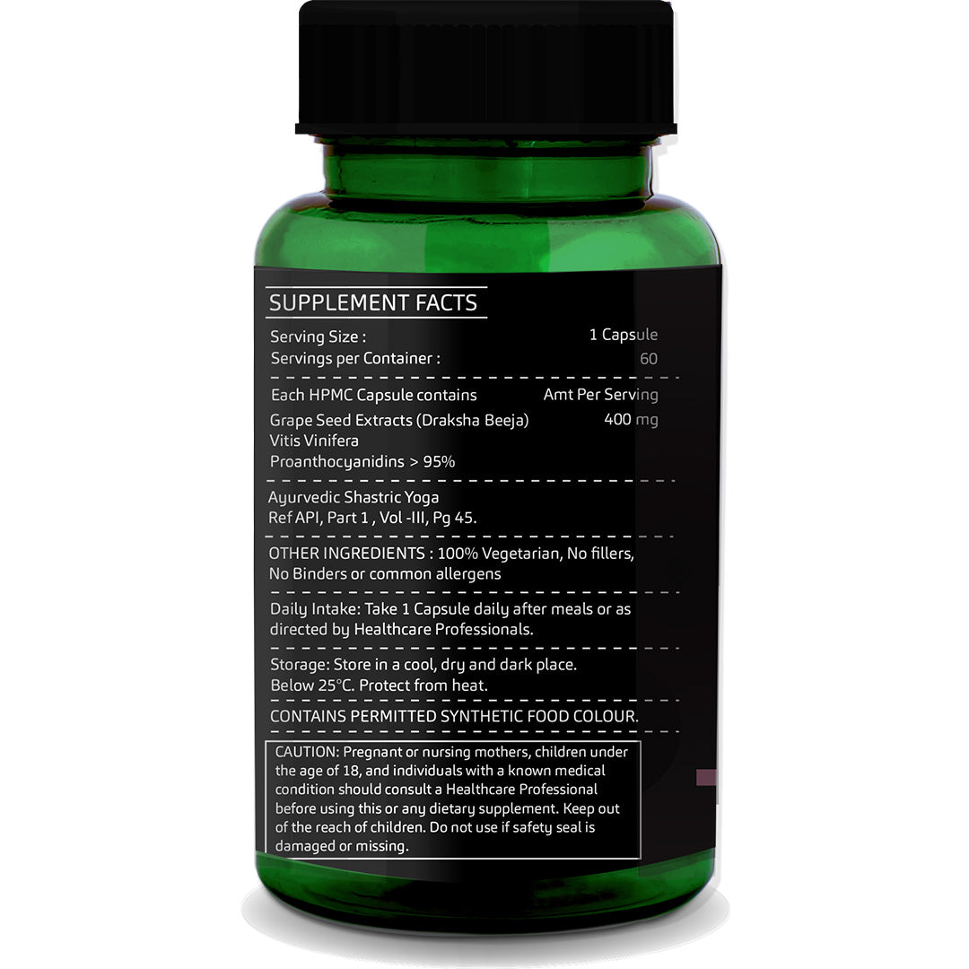 GreenOpia Grape Seed Extracts 60 Vegetarian Capsules