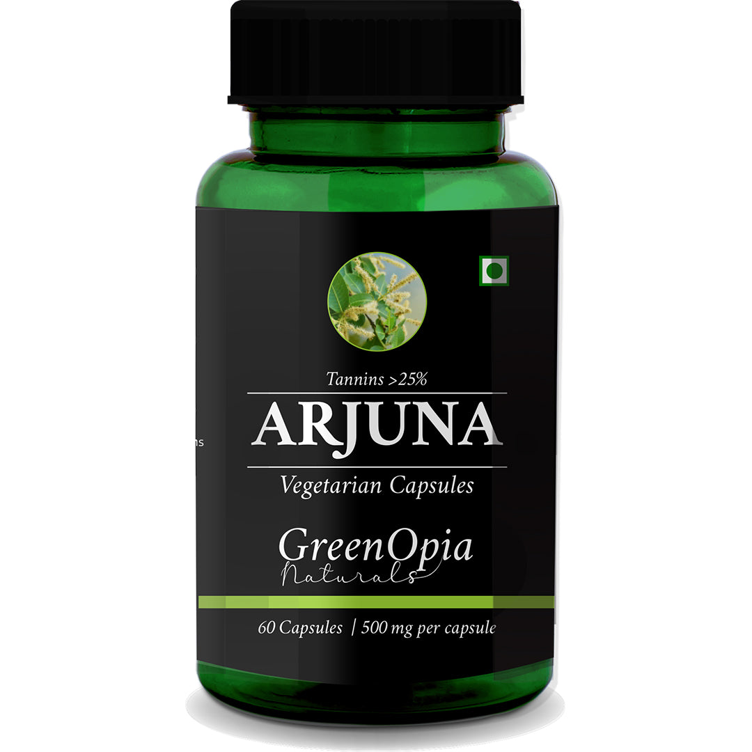 GreenOpia Arjuna Capsules – 60 Vegetarian Capsules for Heart Health, Cholesterol &amp; Blood Pressure Support
