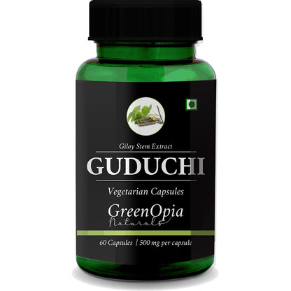 GreenOpia Guduchi (Giloy) Capsules – 60 Vegan Capsules for Immunity and Detox