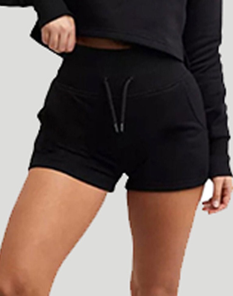 High-waist stretchable workout shorts