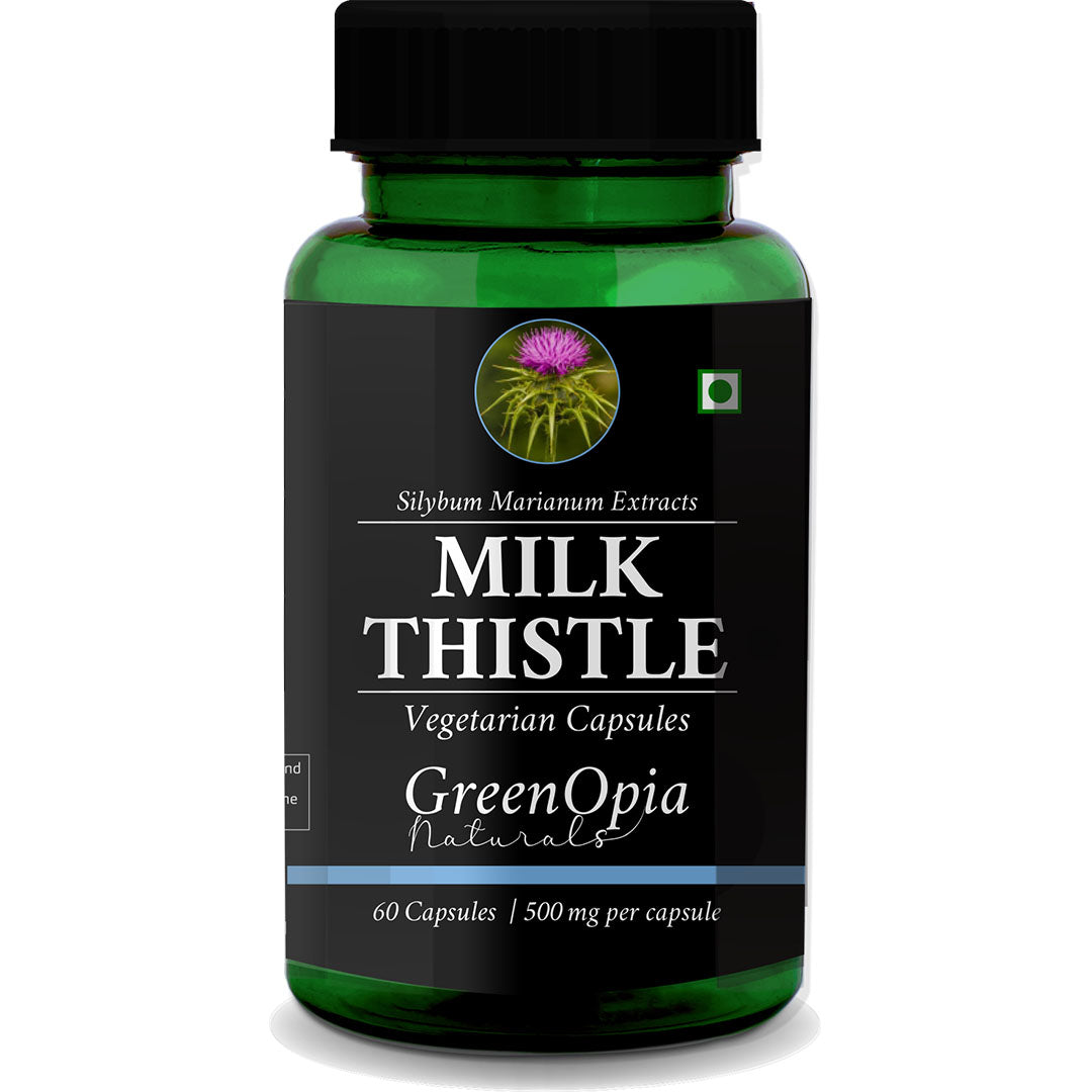 GreenOpia Milk Thistle Capsules – 60 Vegetarian Capsules for Liver Detox and Fatty Liver Support
