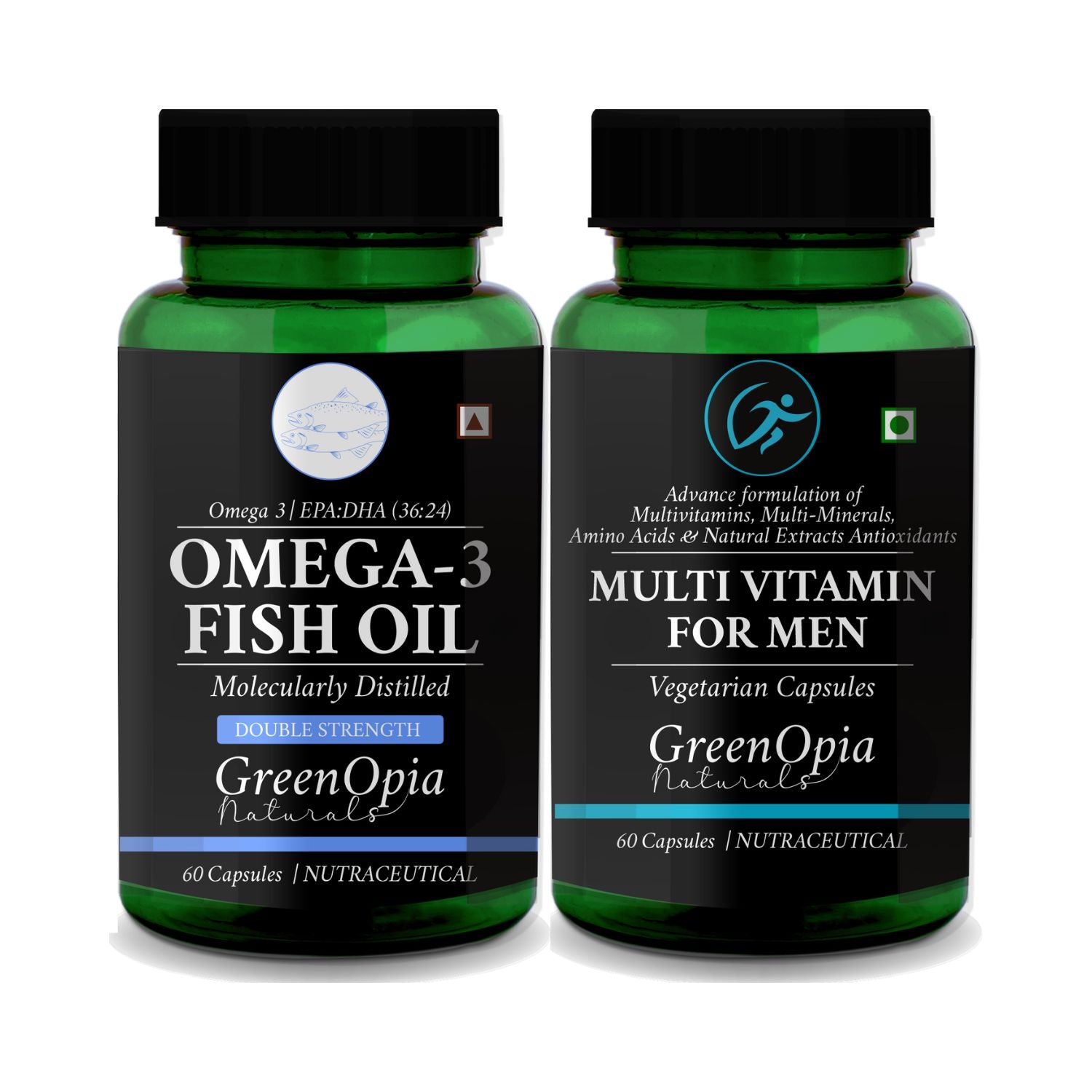 GreenOpia Multivitamin & Fish Oil Combo for Men