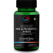 GreenOpia Pre and Probiotics Forte – 60 Vegetarian Capsules for Gut Health and Immunity
