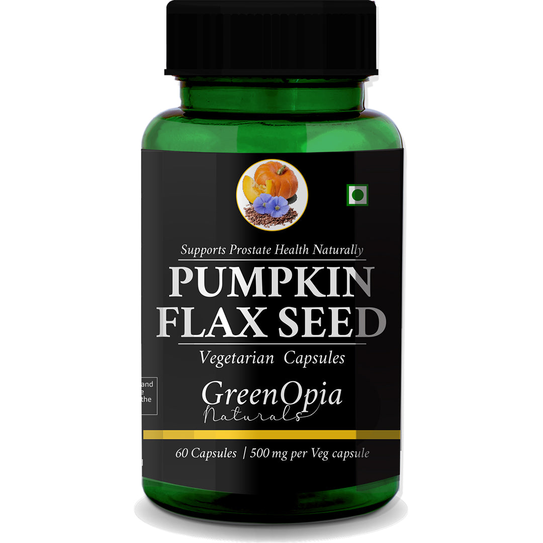 GreenOpia Pumpkin Flaxseed Capsules – 60 Vegetarian Capsules for Prostate and Heart Health