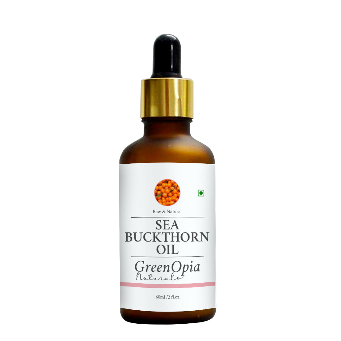 GreenOpia Sea Buckthorn Oil – 60ml Bottle for Skin, Hair and Gut Health